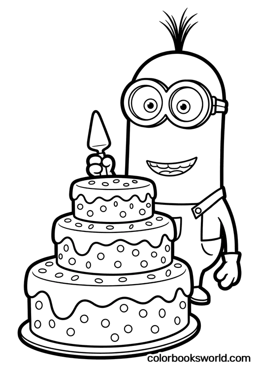 Kevin smiles beside a three-tier cake with circle sprinkles, holding a small cake server.