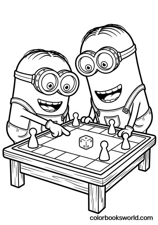 Phil and Mark lean over a small game table with large pawns and a single die.